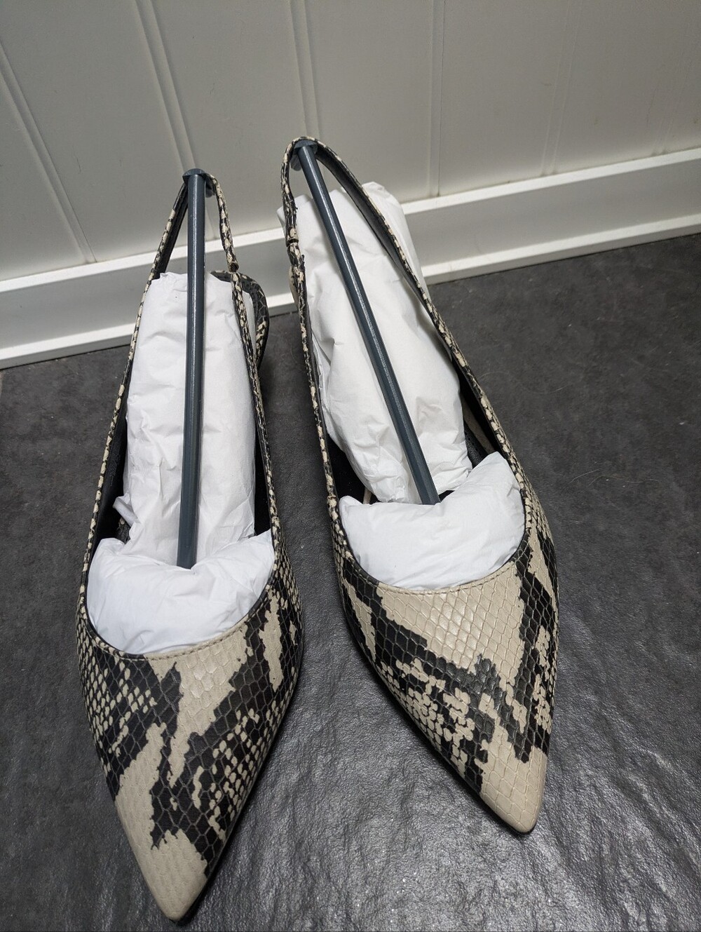 Vince Camuto Roccia Snake Vintage Pointed Toe Slingback Pump